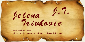Jelena Trivković vizit kartica